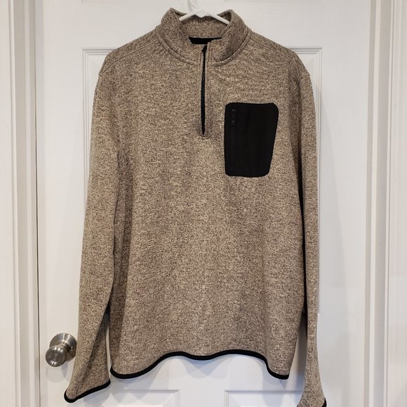 Urban Pipeline Quarter Zip Pullover Fleece Sweatshirt Mens XXL Zip Chest Pocket - Picture 1 of 11